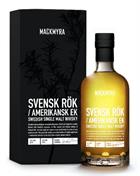 Mackmyra Swedish Smoke and American Oak Swedish Single Malt Whisky contains 70 centiliters with 46.1 percent alcohol